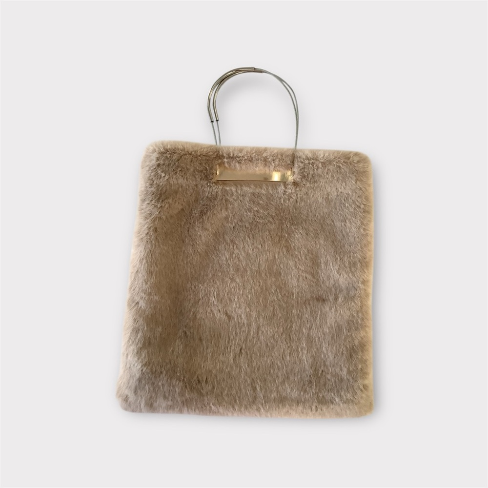 Elegant Tan Fur Tote Bag